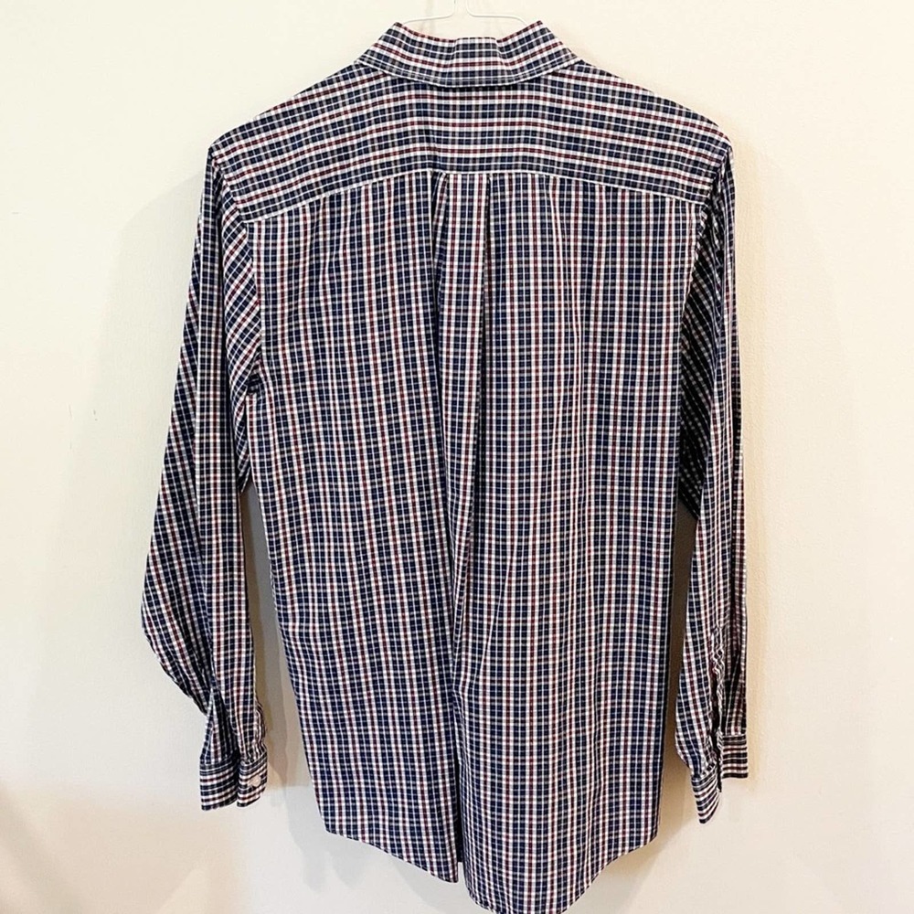 Stafford Plaid Button Down Long Sleeve Shirt M - Picture 2 of 7